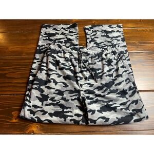 Northcrest Pants, Men's Size Medium, 38-40, Black Gray, Camo, Fleece, Pajama